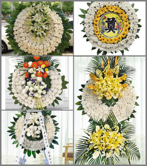 湖北荆门市京山县宋河镇高家畈村花圈速递